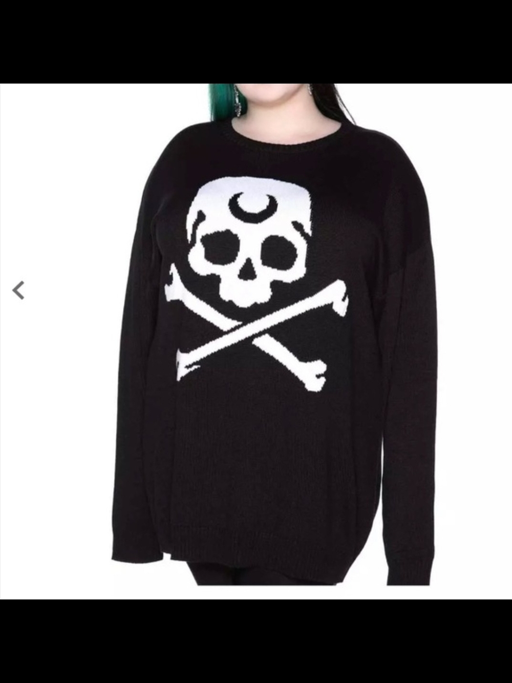 Killstar "2 The Bone" Knit Skull Sweater